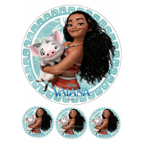 Odvážná Vaiana č.3 jedlý papír