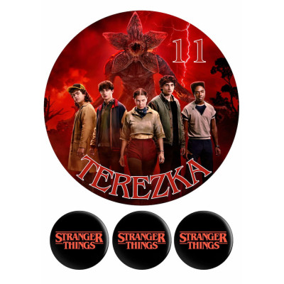 Jedlý papír Stranger Things č. 10 | Kulatý motiv na dort