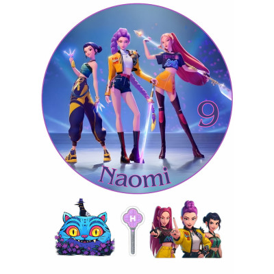 K-POP Lovkyně démonů – motiv č. 3 | Jedlý papír nebo fondánový list