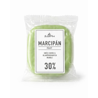 SweetArt Pravý marcipán světle zelený 30 % mandlí 150 g – modelovací hmota