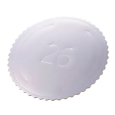 Kulatá dortová podložka stříbrná průměr 20 cm | Karton 3 mm