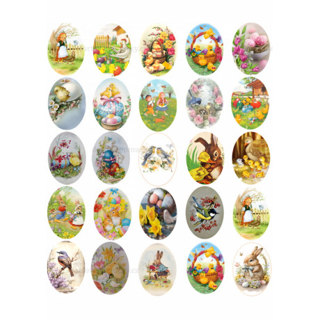 Velikonoce č.2 – jedlý papír a fondánový list | retro motivy