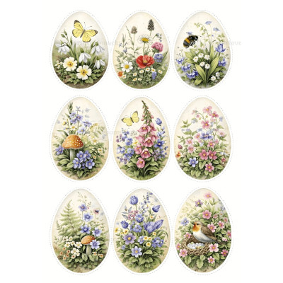 Velikonoce č.6 – jedlý papír na dort | jarní květiny