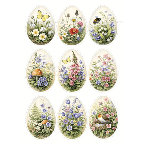 Velikonoce č.6 – jedlý papír na dort | jarní květiny