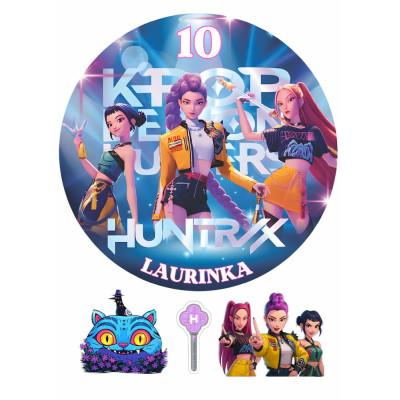 K-POP Lovkyně démonů – motiv č. 2 | Jedlý papír nebo fondánový list