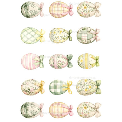 Velikonoce č.12 – jedlý papír na dort | pastelová vajíčka