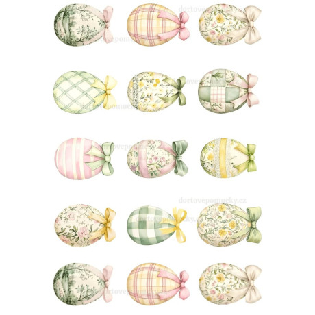 Velikonoce č.12 – jedlý papír na dort | pastelová vajíčka