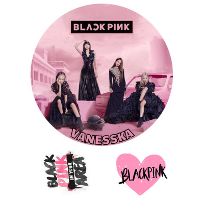 Jedlý papír BLACKPINK – kulatý motiv | Dortovepomucky.cz