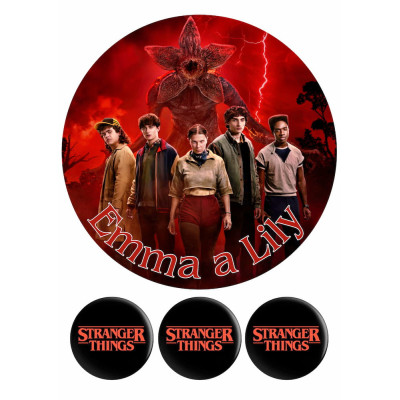 Jedlý papír Stranger Things č. 10 | Kulatý motiv na dort