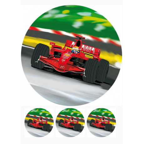 Formule červená -  jedlý papír