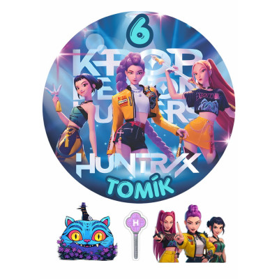 K-POP Lovkyně démonů – motiv č. 2 | Jedlý papír nebo fondánový list