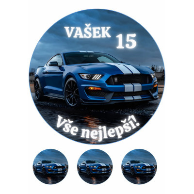 Mustang SHELBY - jedlý papír