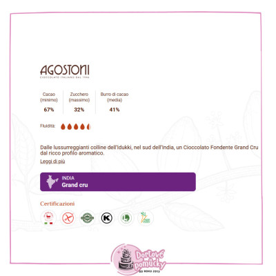 IDUKKI Indie 67% Grand Cru – pravá hořká poleva 100 g | dortovepomucky.cz