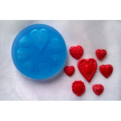 Srdíčka č.1  - silikonová forma