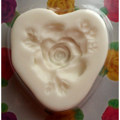 Růže s lístečky  - silikonová forma