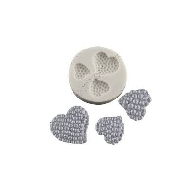 Diamantová srdce - silikonová forma