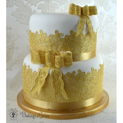 Vintage Bows - forma na jedlou krajku 