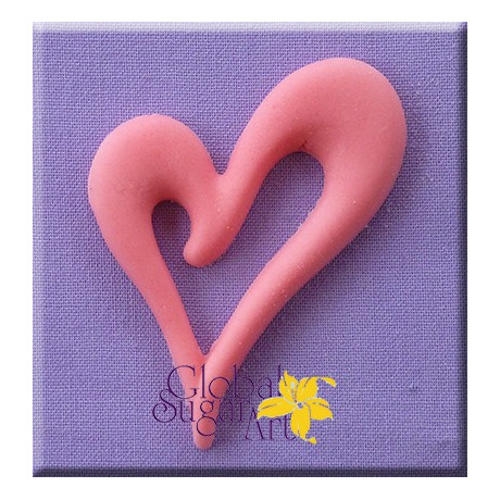 Moderní srdíčko silikonová forma