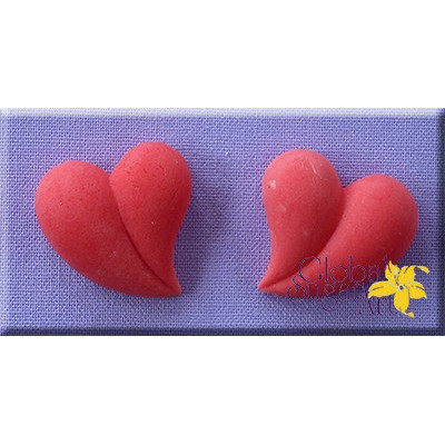 Dvě srdíčka silikonová forma