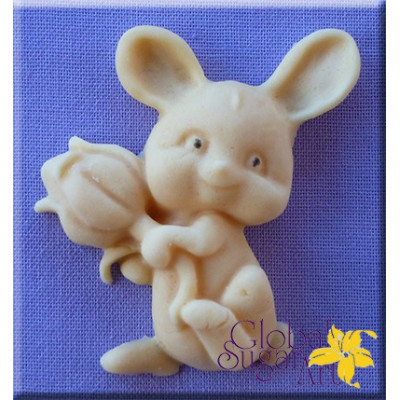 Myška s kvítkem silikonová forma