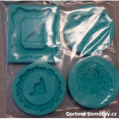 Silikonové formy zelené sada rámeček