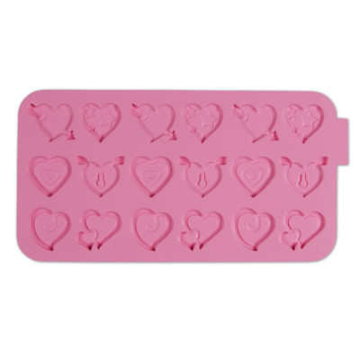 Srdíčka silikonová forma na čokoládu
