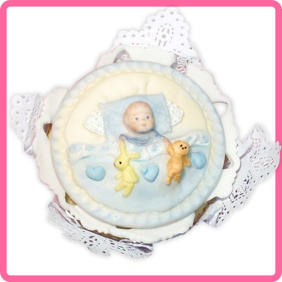 Dítě v posteli silikonová forma 