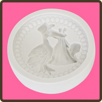 Miminko s čápem silikonová forma 