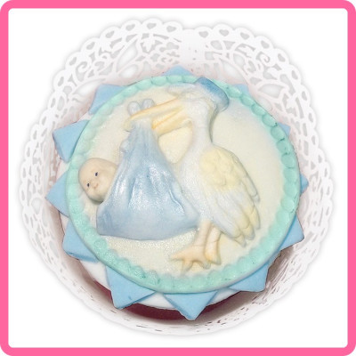 Miminko s čápem silikonová forma 