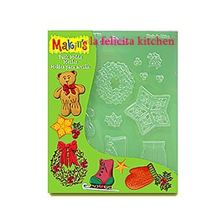 Silikonová forma Makin’s – Vánoční motivy | Dortové Pomůcky