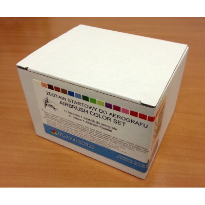 Sada airbrushových barev a čističe FC (12 ks)