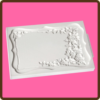 Plaketa s kyticí růží silikonová forma 