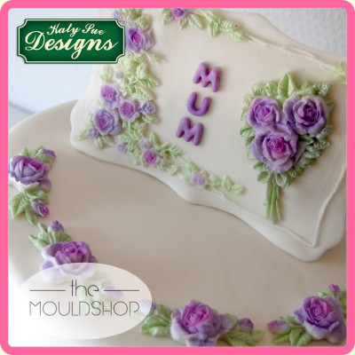 Plaketa s kyticí růží silikonová forma 