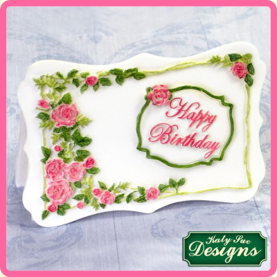 Plaketa s kyticí růží silikonová forma 