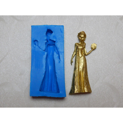 Ledové království panenka silikonová forma