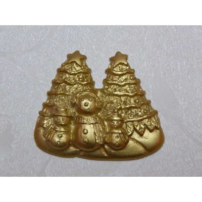 Vánoční motiv stromečky silikonová forma