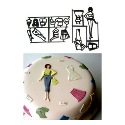 Módní dívka - patchwork vytlačovač