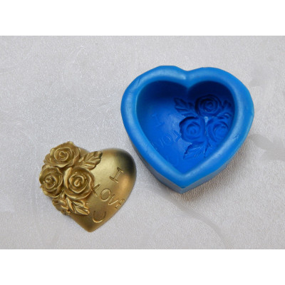 Srdce I LOVE YOU silikonová forma