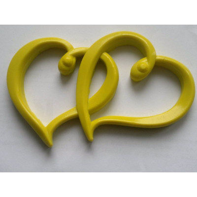 Srdíčka spojené- silikonová forma