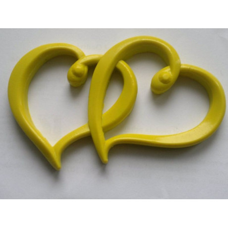 Srdíčka spojené- silikonová forma