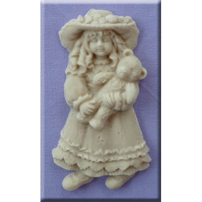 Dívka s medvídkem silikonová forma