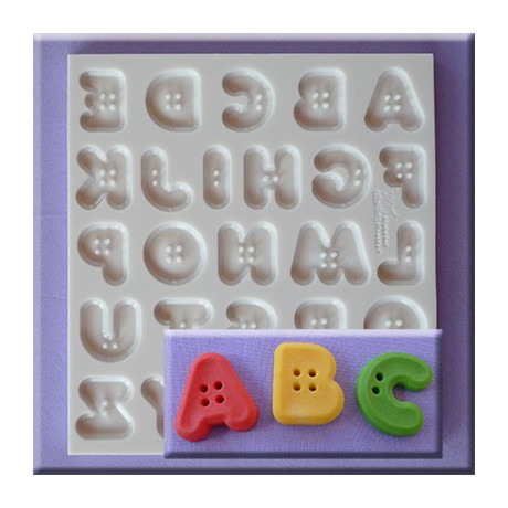 Knoflíky abeceda silikonová forma