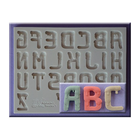 Abeceda s kapkama silikonová forma