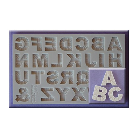 Abeceda anglická vlajka silikonová forma