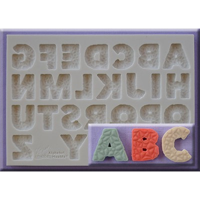 Abeceda textura silikonová forma