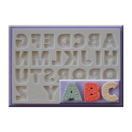 Abeceda textura silikonová forma