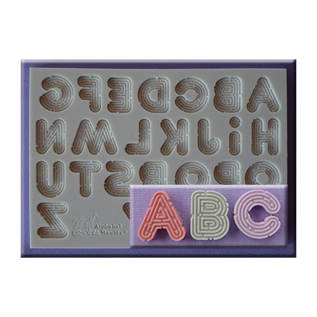 Neonová abeceda silikonová forma