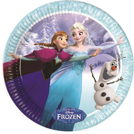 Frozen Ice Skating talíře 8 ks 23 cm